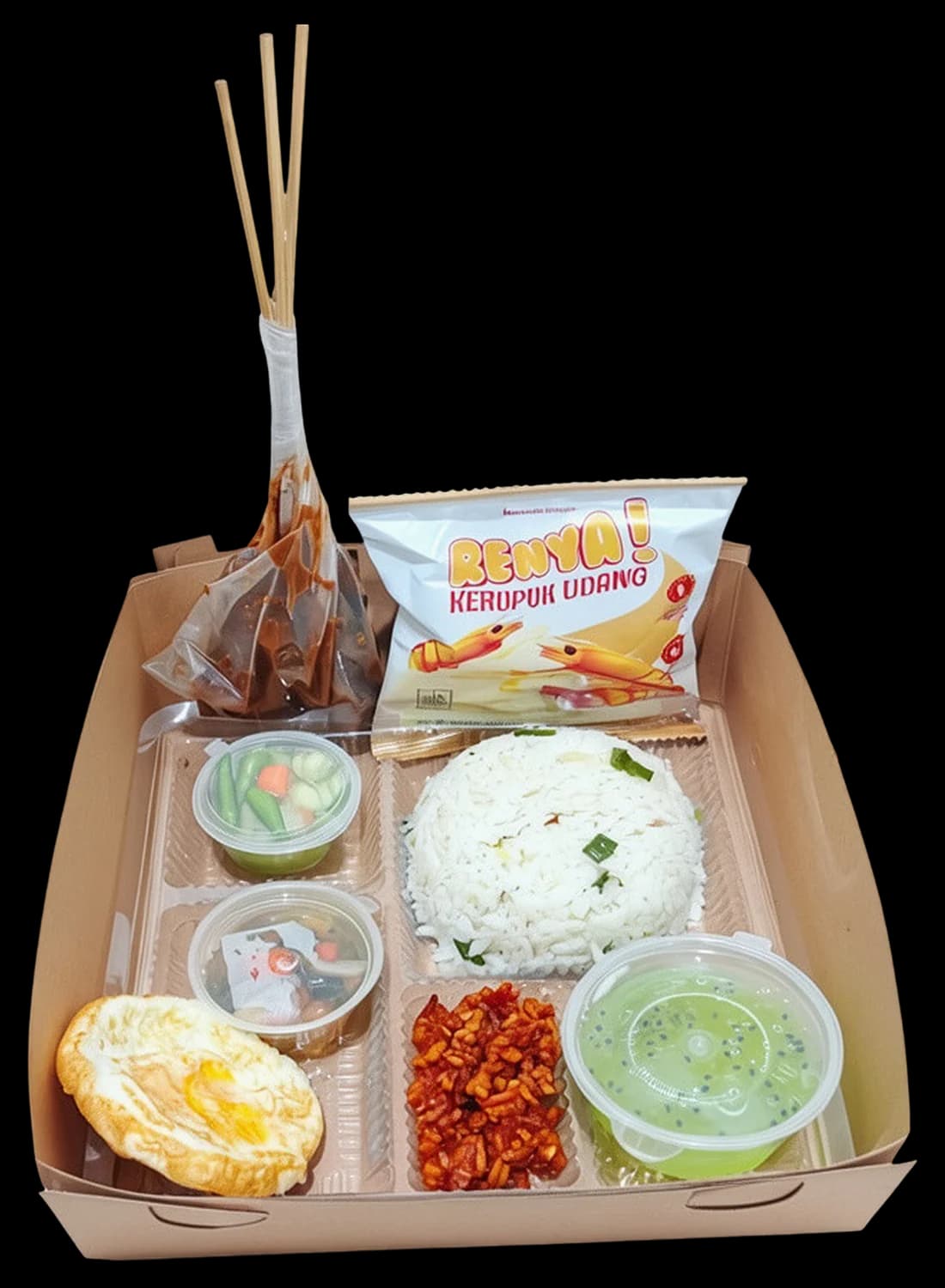 Nasi box lengkap dari Lauk Dapur